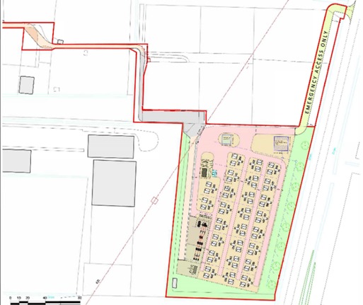 Layout showing the 150MW / 8-hour BESS configuration